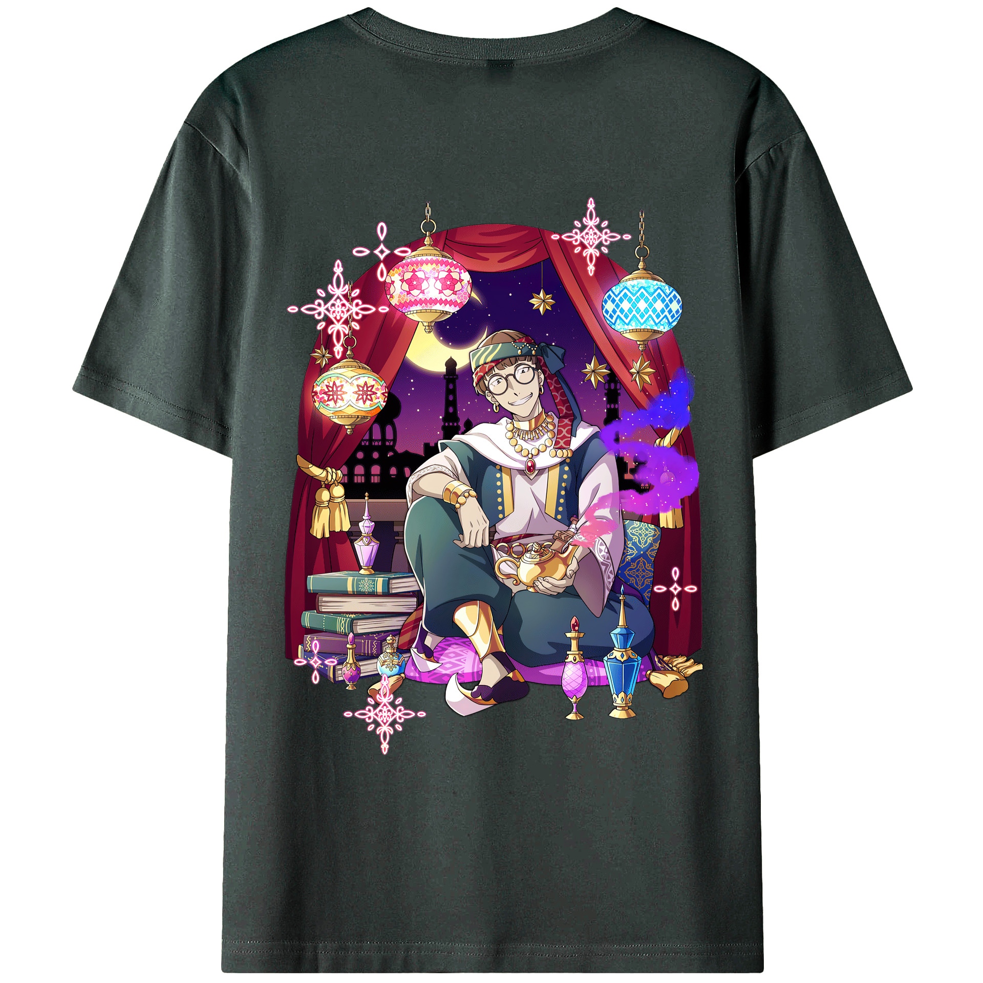 （画像用） 文豪ストレイドッグス Bungo Stray Dogs 綿100％ メンズ半袖Tシャツ（バックプリント） 通気性